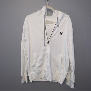 White Zip Up Hoodie